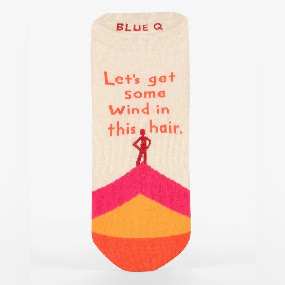 NWT Blue Q Funny Sneaker Socks Size S/M